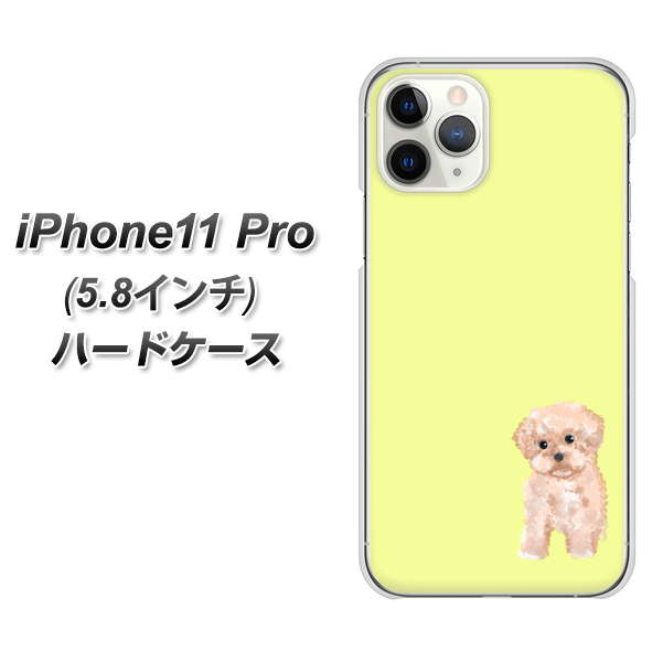 iPhone11 Pro (5.8インチ) 高画質仕上げ 背面印刷 ハードケース【YJ064 トイプードルアプリコット（イエロー）】