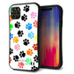 iPhone11 Pro Max スマホケース 「SEA Grip」 グリップケース Sライン 【1108 あしあとカラフル】 UV印刷