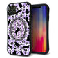 iPhone11 Pro Max スマホケース 「SEA Grip」 グリップケース Sライン 【AG879 ネコがいっぱいダイヤ柄 パープル】 UV印刷