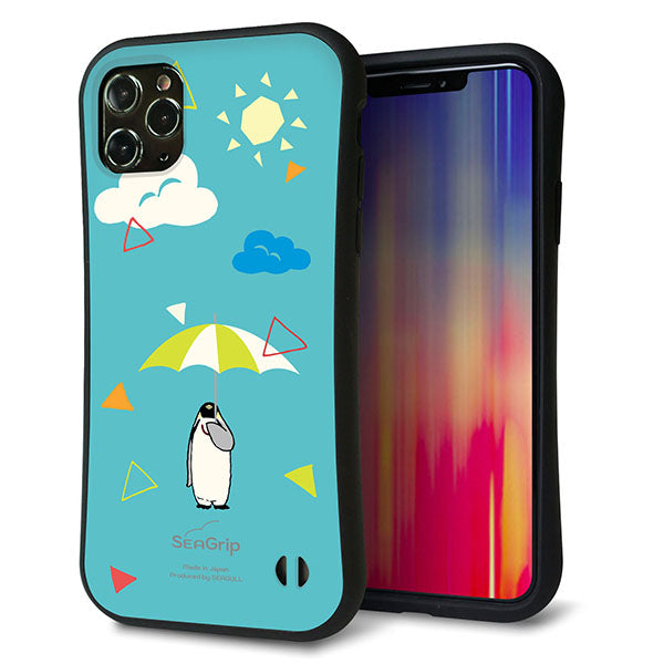 iPhone11 Pro Max スマホケース 「SEA Grip」 グリップケース Sライン 【FD815 アニマルサマー ペンギン】 UV印刷