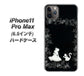 iPhone11 Pro Max　(6.5インチ) 高画質仕上げ 背面印刷 ハードケース【1097 お姫様とネコ（モノトーン）】