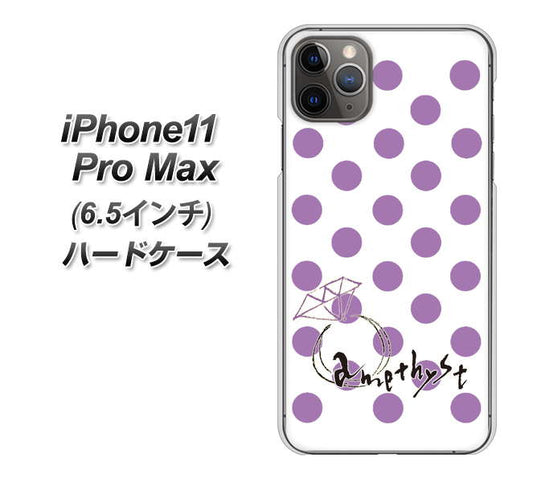 iPhone11 Pro Max　(6.5インチ) 高画質仕上げ 背面印刷 ハードケース【OE811 2月アメジスト】