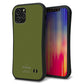 iPhone12 スマホケース 「SEA Grip」 グリップケース Sライン 【KM916 レトロカラー(カーキ)】 UV印刷