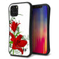 iPhone12 スマホケース 「SEA Grip」 グリップケース Sライン 【SC850 ユリ レッド】 UV印刷