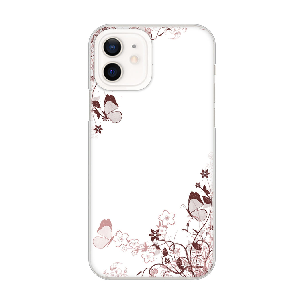 iPhone12 高画質仕上げ 背面印刷 ハードケース バタフライ