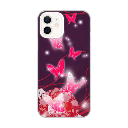 iPhone12 高画質仕上げ 背面印刷 ハードケース バタフライ