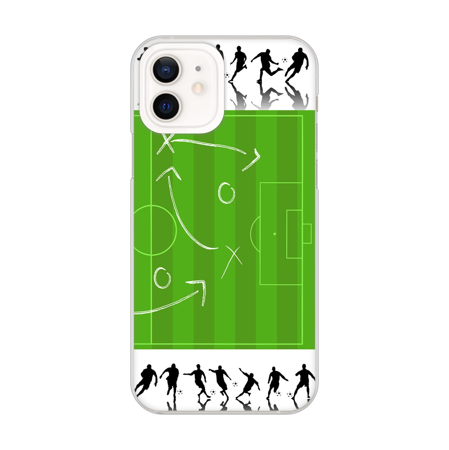 iPhone12 高画質仕上げ 背面印刷 ハードケース 【304 サッカー戦略ボード】