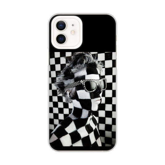 iPhone12 高画質仕上げ 背面印刷 ハードケース 【357 bk&wh】