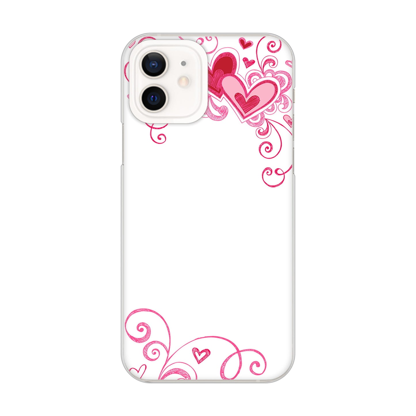 iPhone12 高画質仕上げ 背面印刷 ハードケース プリティハート
