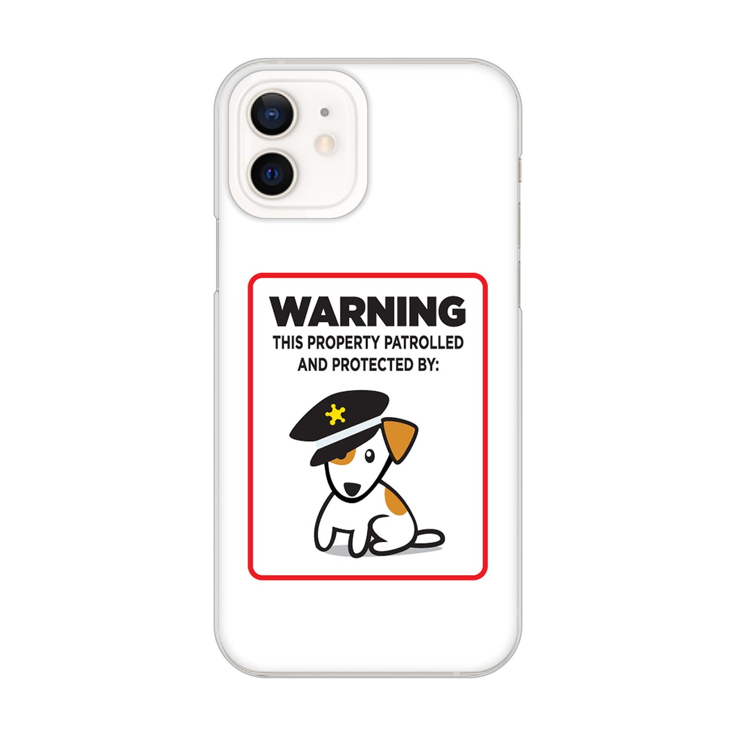 iPhone12 高画質仕上げ 背面印刷 ハードケース 【374 猛犬注意】