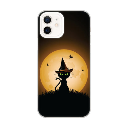iPhone12 高画質仕上げ 背面印刷 ハードケース 夜とネコ