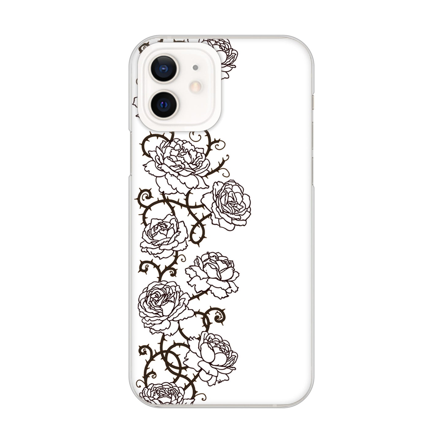 iPhone12 高画質仕上げ 背面印刷 ハードケース 【467 イバラ】