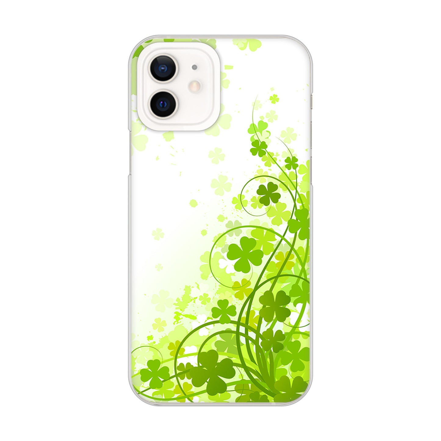 iPhone12 高画質仕上げ 背面印刷 ハードケース 【565 四葉のクローバー】