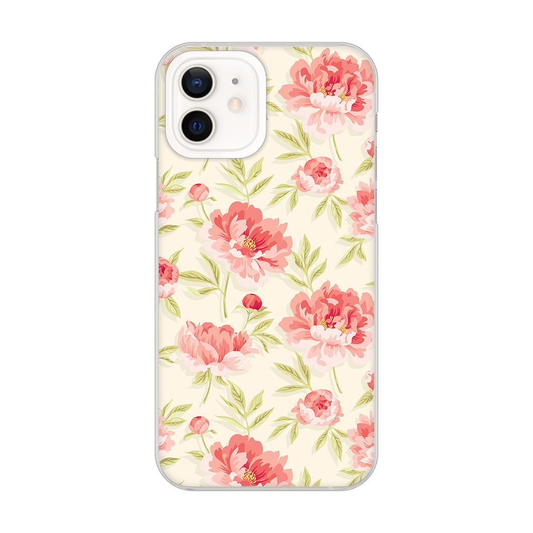 iPhone12 高画質仕上げ 背面印刷 ハードケース 北欧の小花