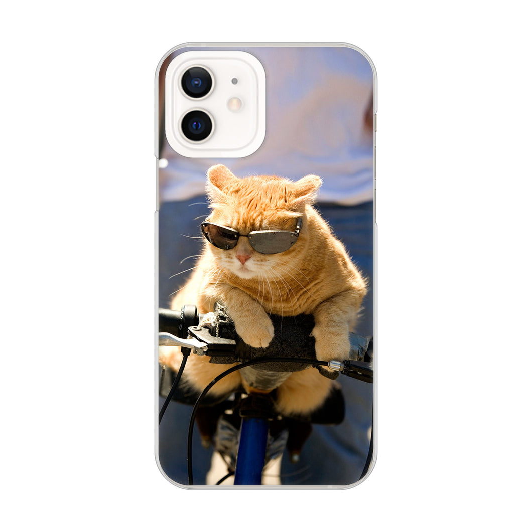iPhone12 高画質仕上げ 背面印刷 ハードケース 【595 にゃんとサイクル】