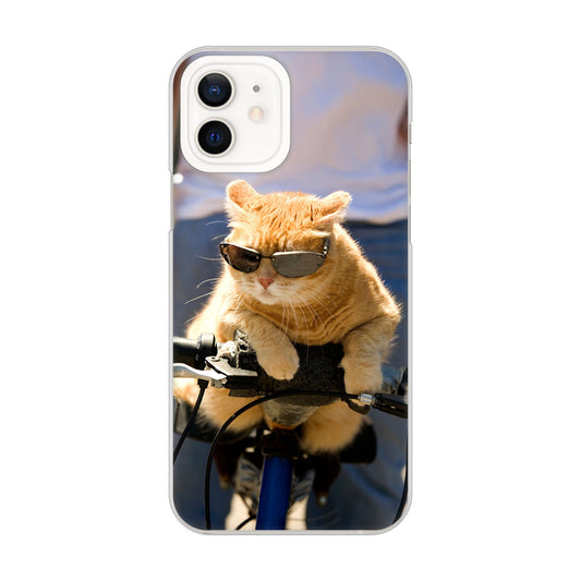 iPhone12 高画質仕上げ 背面印刷 ハードケース 【595 にゃんとサイクル】