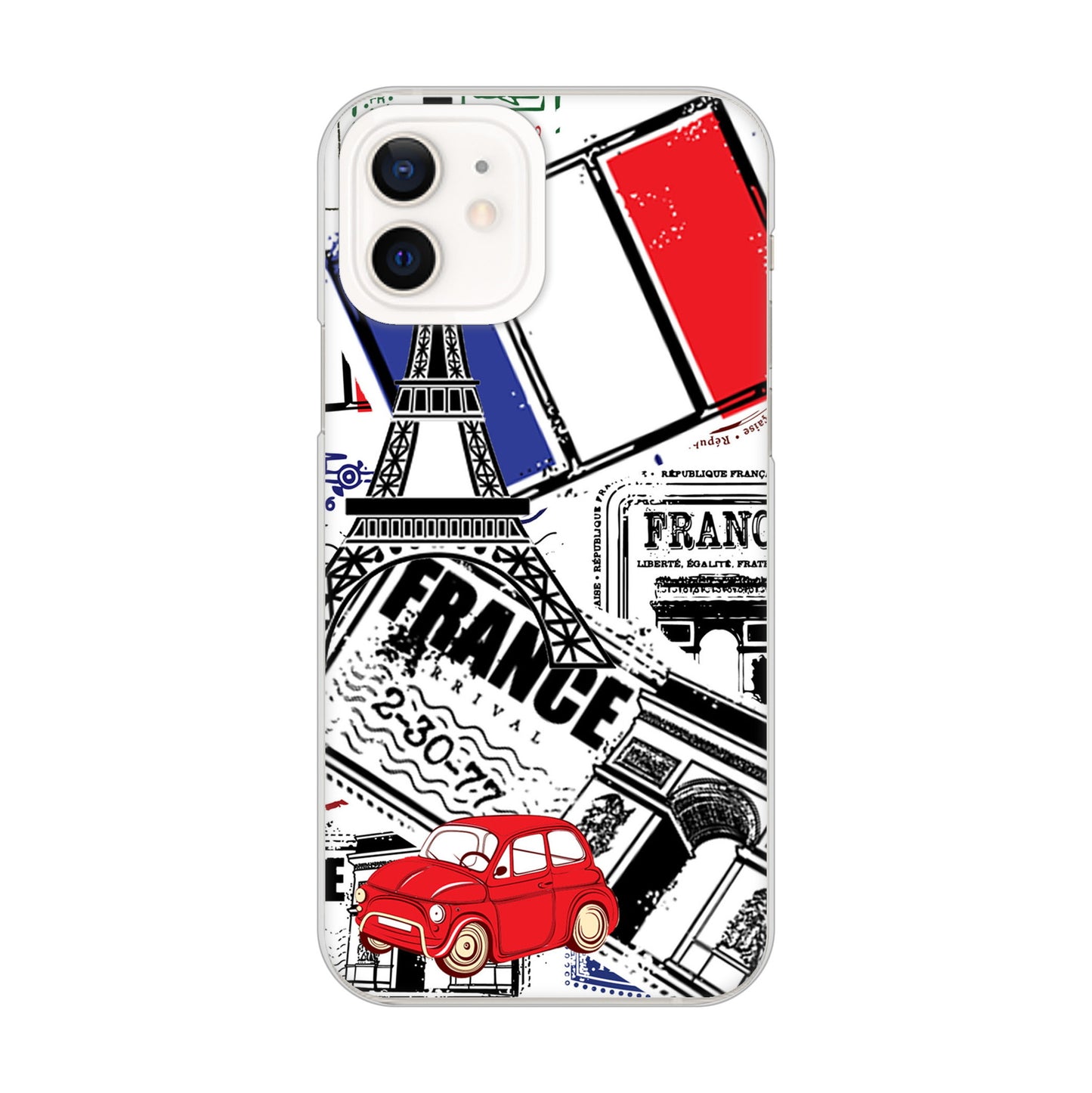 iPhone12 高画質仕上げ 背面印刷 ハードケース LOVE フランス