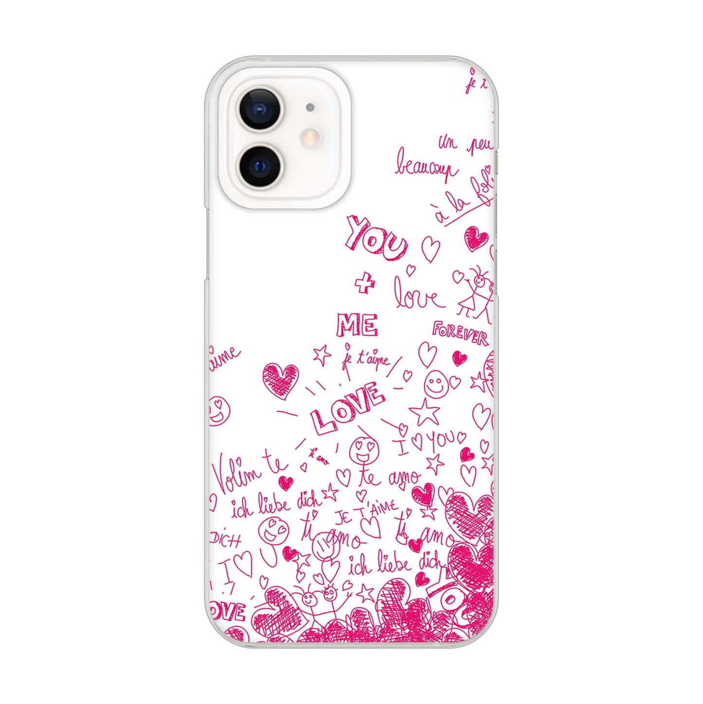iPhone12 高画質仕上げ 背面印刷 ハードケース プリティハート