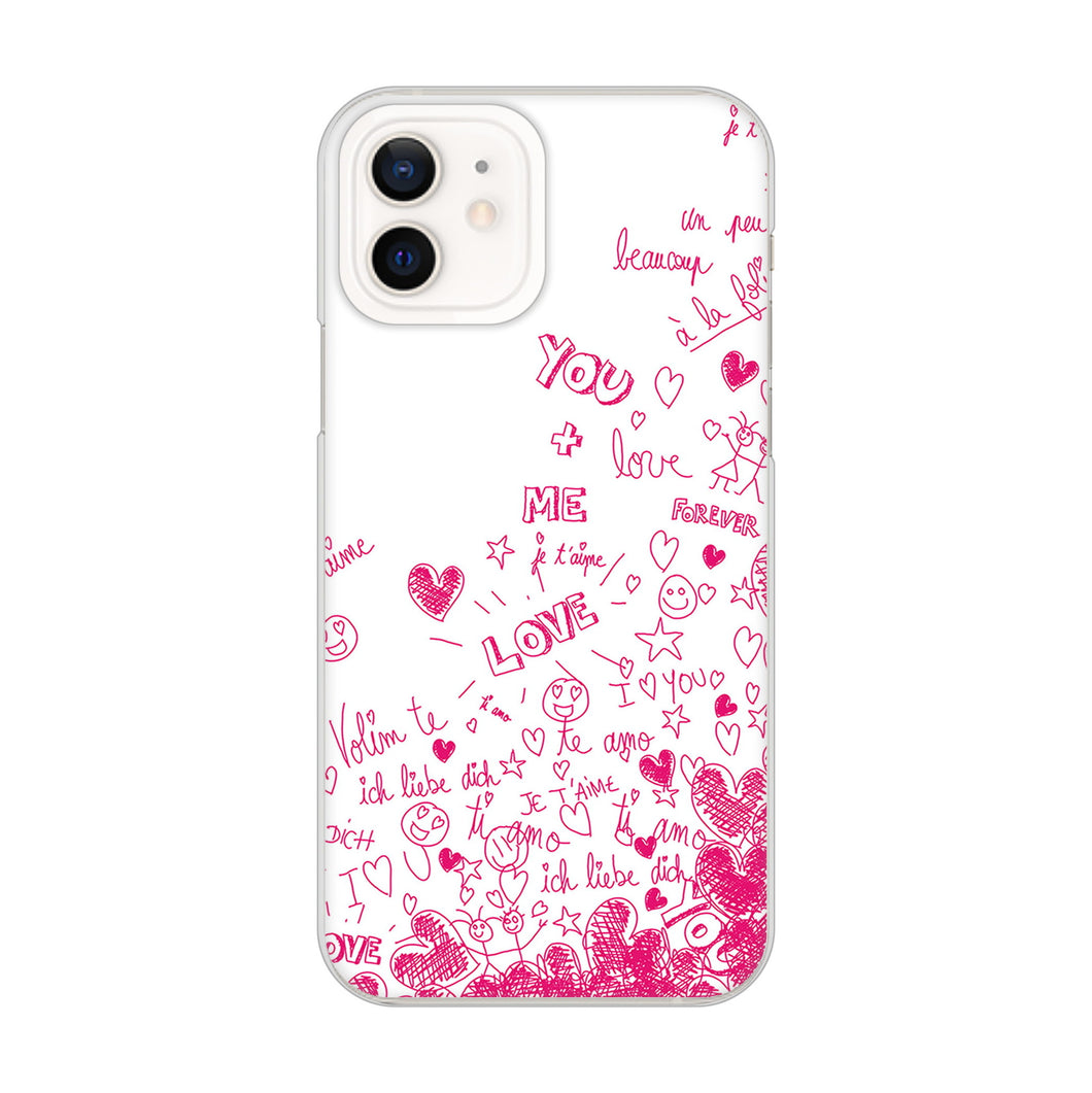 iPhone12 高画質仕上げ 背面印刷 ハードケース プリティハート