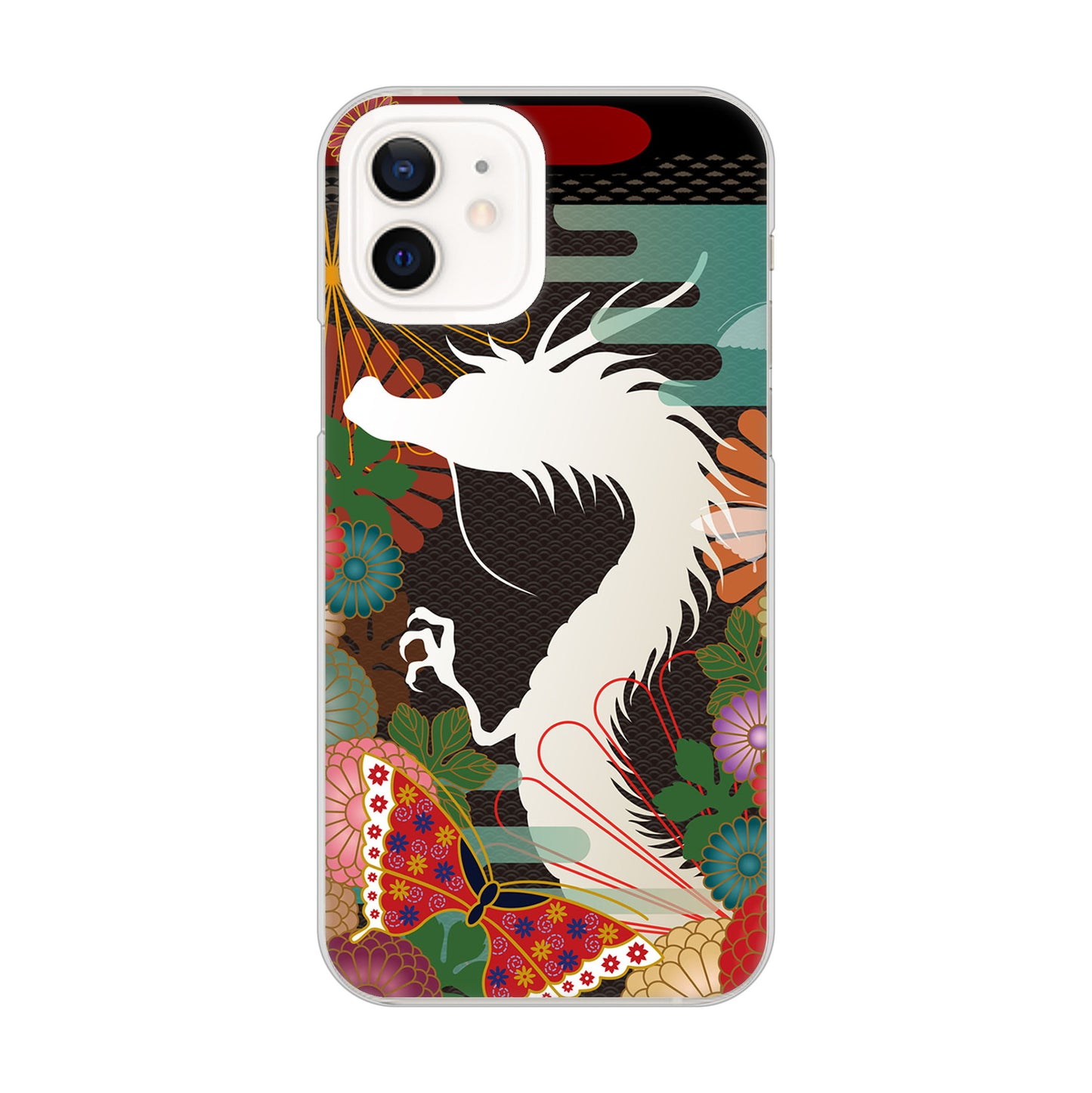 iPhone12 高画質仕上げ 背面印刷 ハードケース 【635 白龍】