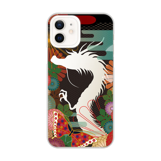 iPhone12 高画質仕上げ 背面印刷 ハードケース 【635 白龍】