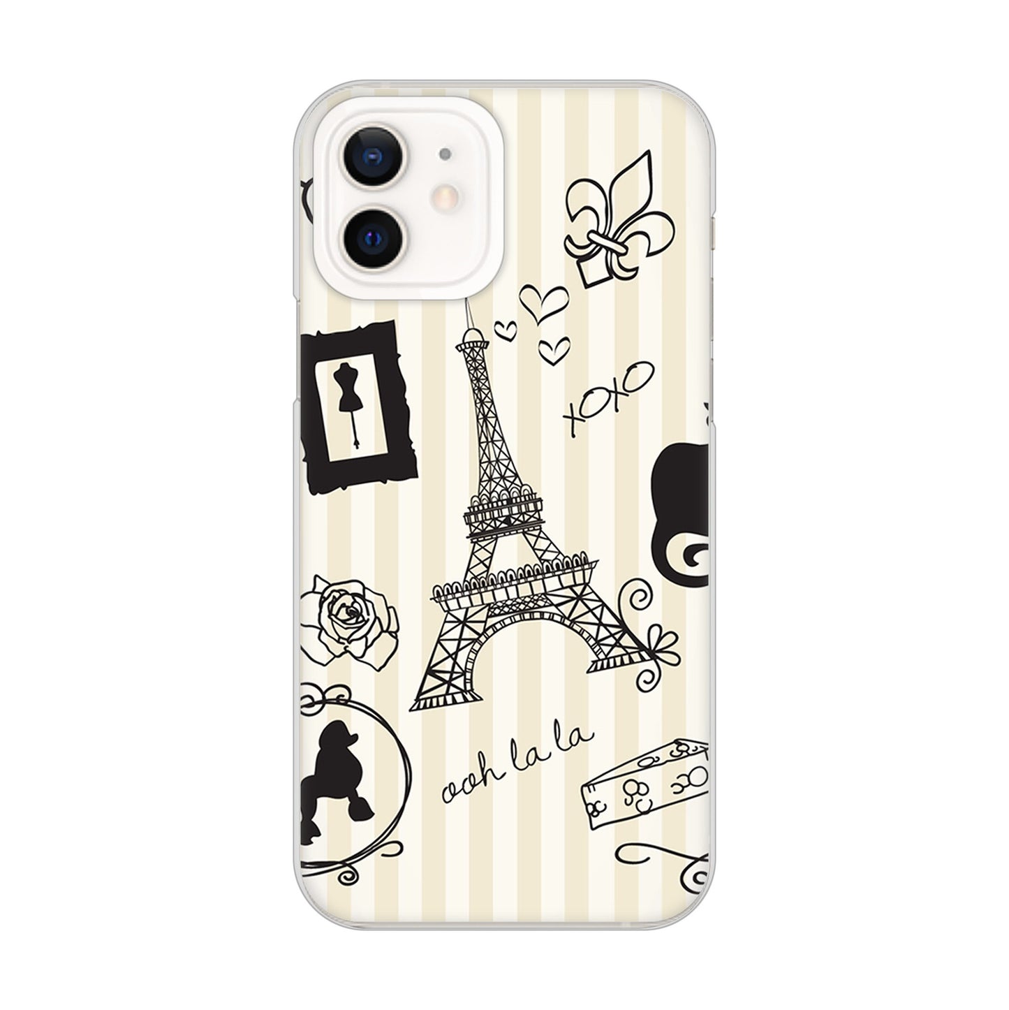 iPhone12 高画質仕上げ 背面印刷 ハードケース LOVE フランス