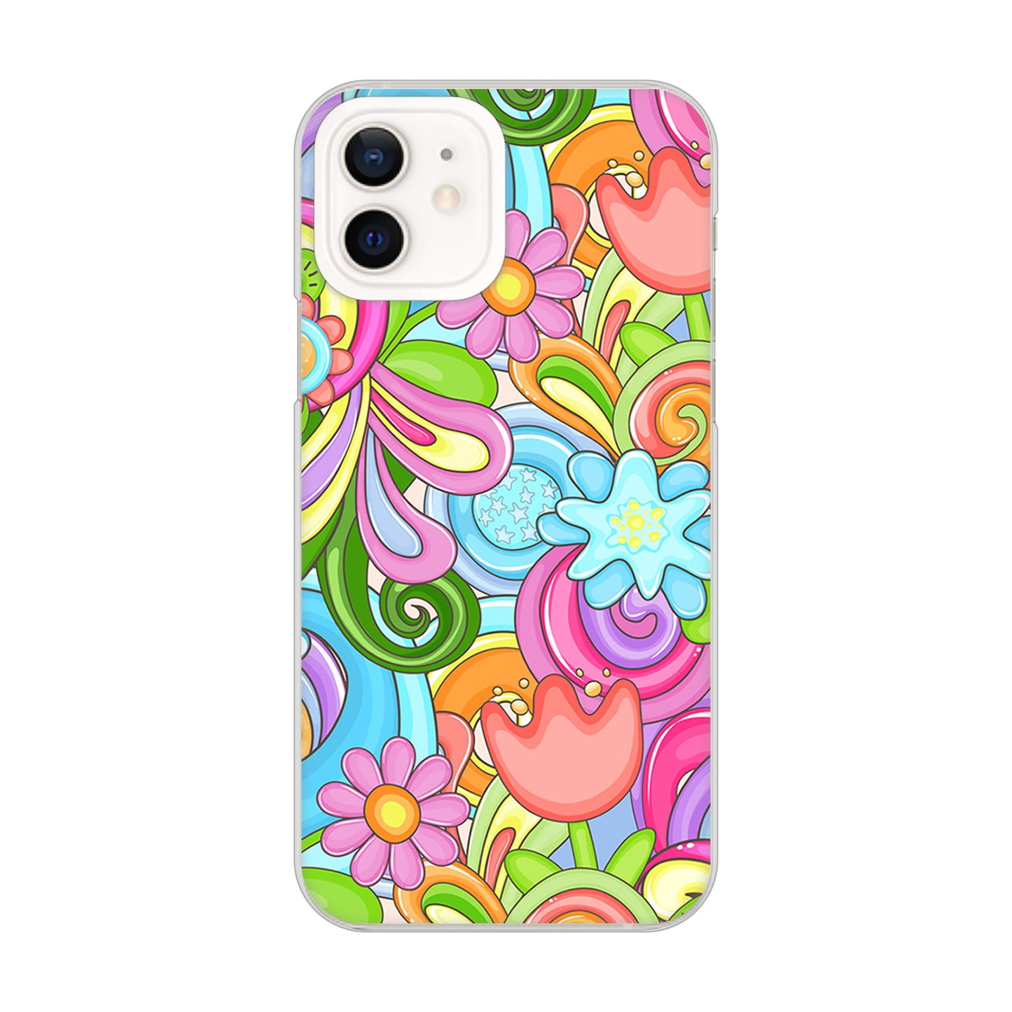 iPhone12 高画質仕上げ 背面印刷 ハードケース 【713 ミラクルフラワー】