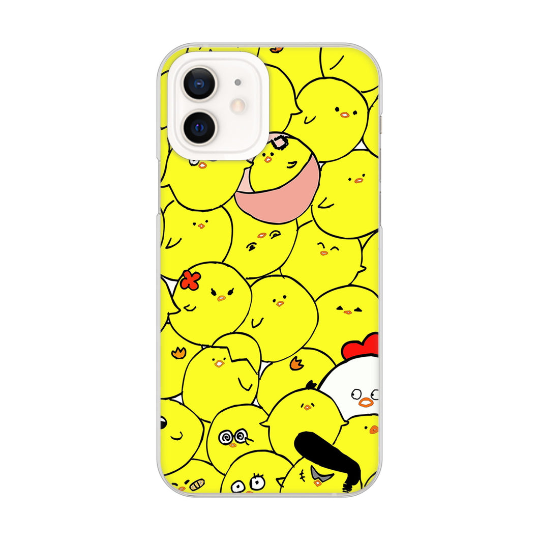 iPhone12 高画質仕上げ 背面印刷 ハードケース 【1031 ピヨピヨ】