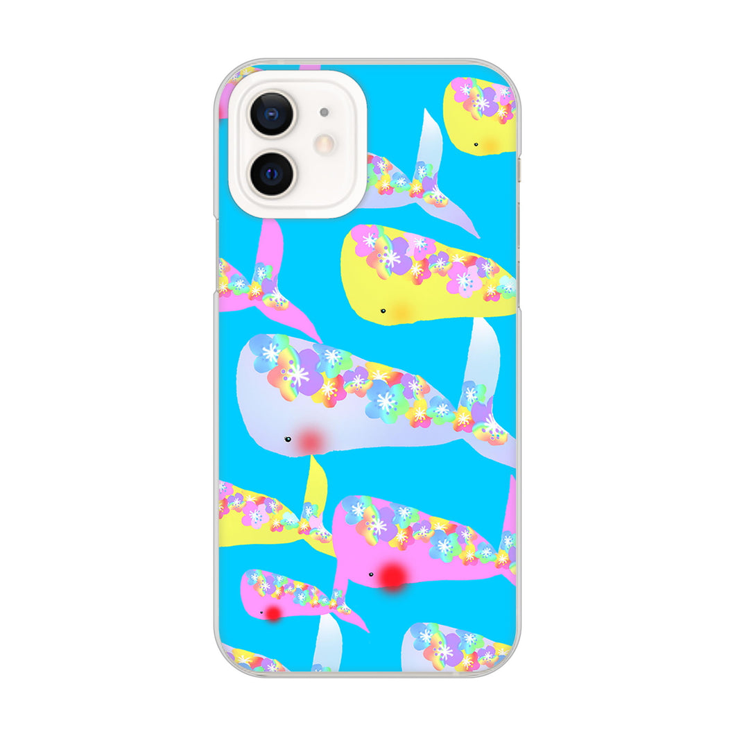 iPhone12 高画質仕上げ 背面印刷 ハードケース 【1045 くじらの仲間】