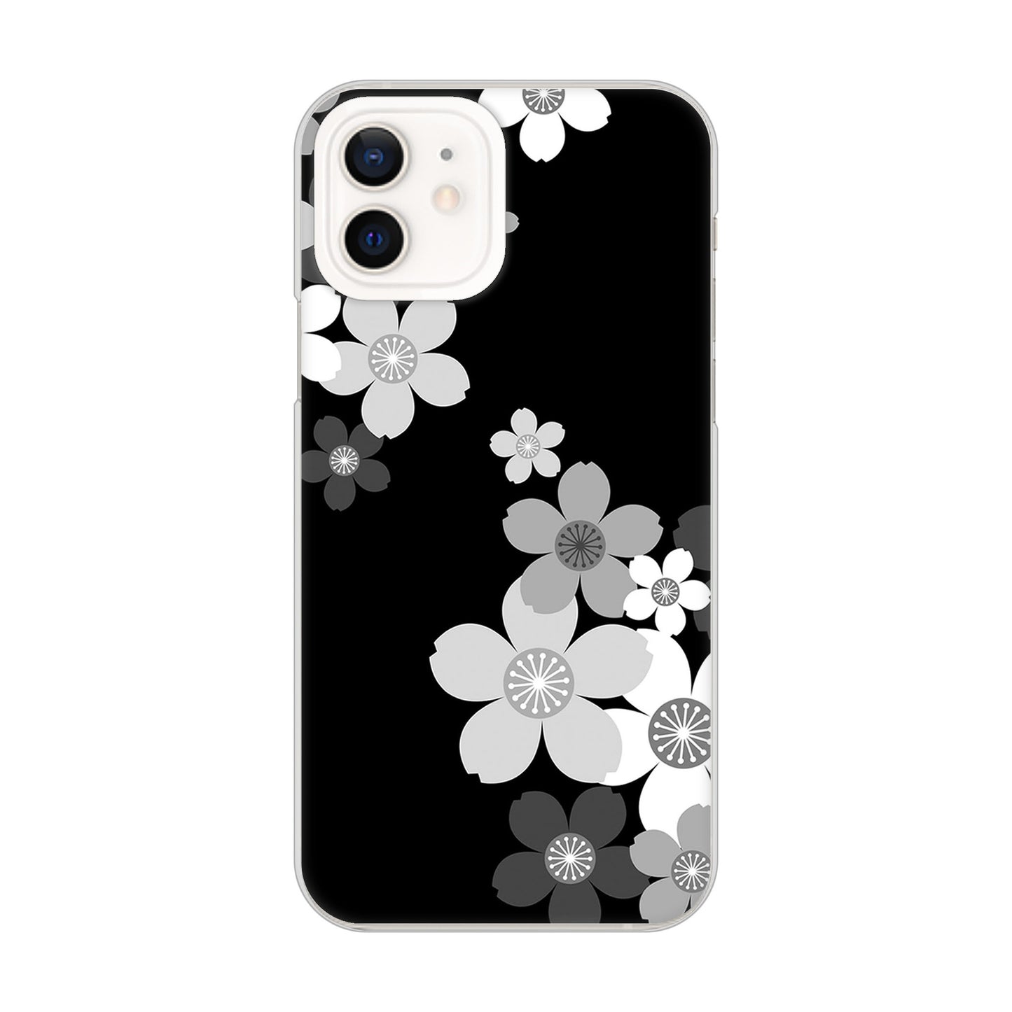 iPhone12 高画質仕上げ 背面印刷 ハードケース 【1334 桜のフレーム】