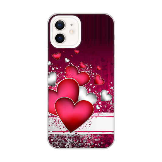 iPhone12 高画質仕上げ 背面印刷 ハードケース 【VA835 ハートの息吹】