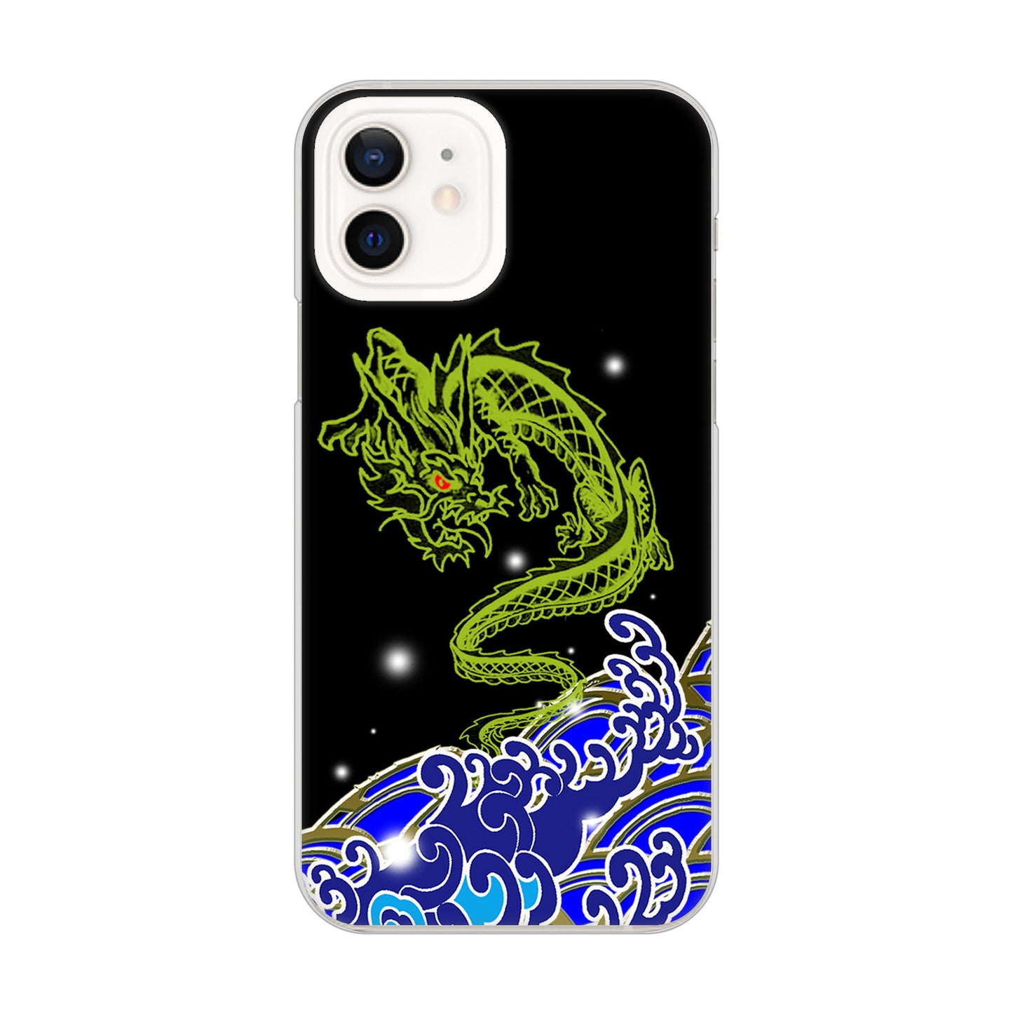 iPhone12 高画質仕上げ 背面印刷 ハードケース 水竜