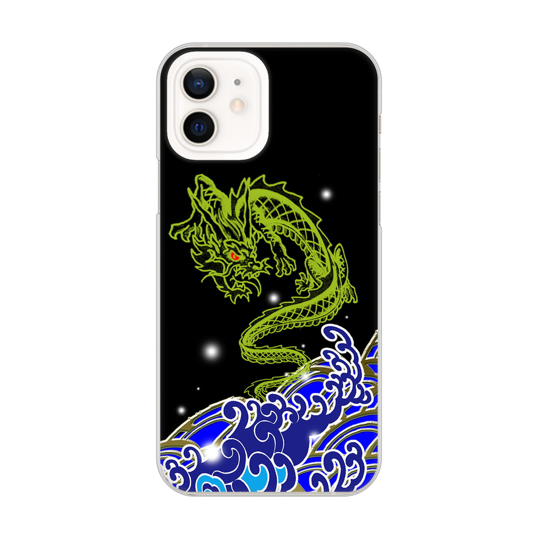 iPhone12 高画質仕上げ 背面印刷 ハードケース 水竜