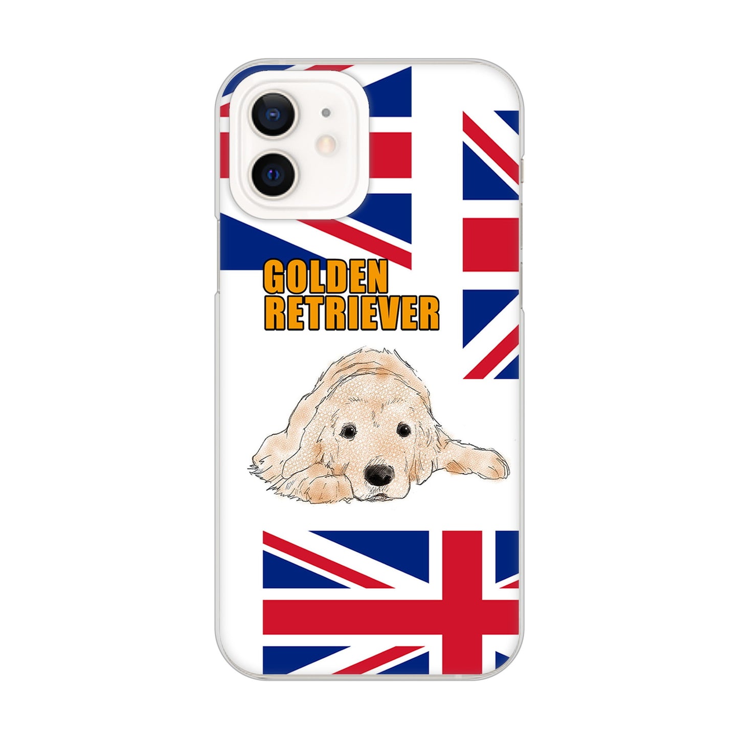 iPhone12 高画質仕上げ 背面印刷 ハードケース ゴールデンレトリバー