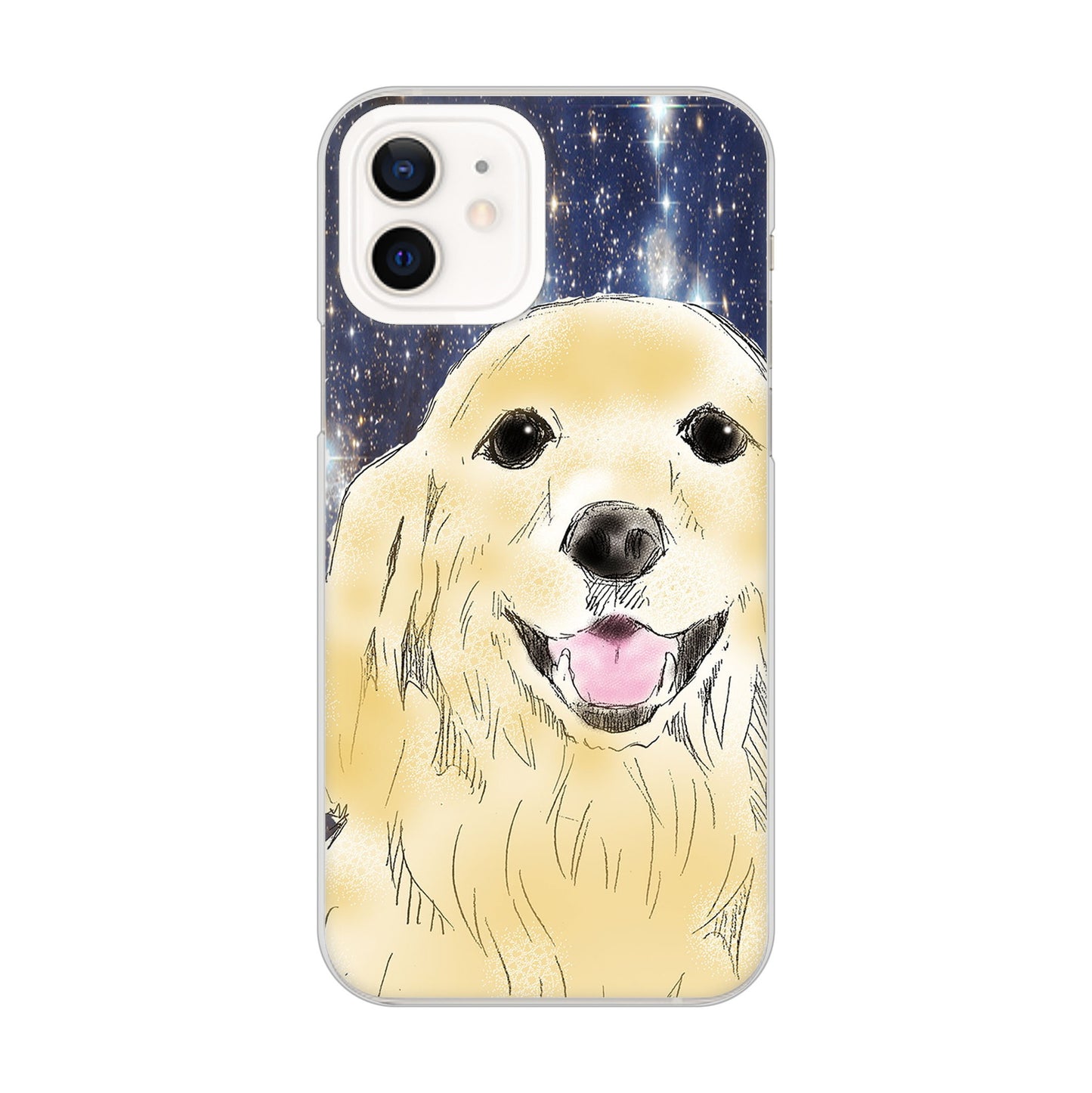 iPhone12 高画質仕上げ 背面印刷 ハードケース ゴールデンレトリバー