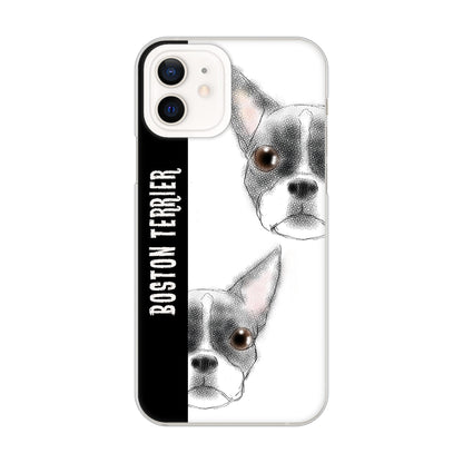 iPhone12 高画質仕上げ 背面印刷 ハードケース ボストンテリア