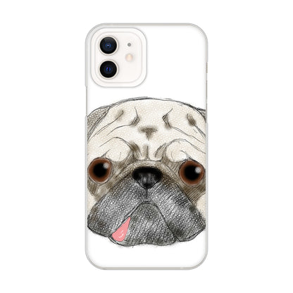 iPhone12 高画質仕上げ 背面印刷 ハードケース パグ