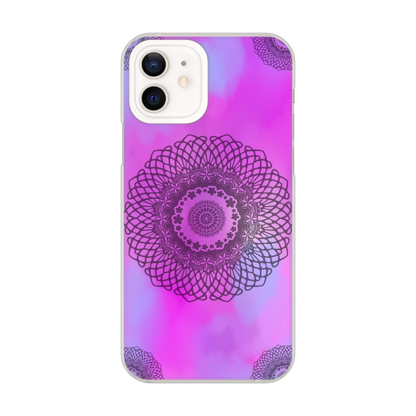 iPhone12 高画質仕上げ 背面印刷 ハードケース 【YJ344 レース】