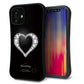 iPhone12 mini スマホケース 「SEA Grip」 グリップケース Sライン 【041 ラインストーンゴージャスハート】 UV印刷