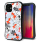 iPhone12 mini スマホケース 「SEA Grip」 グリップケース Sライン 【HA216 金魚 花柄 グレー 】 UV印刷