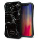 iPhone12 mini スマホケース 「SEA Grip」 グリップケース Sライン 【KM867 大理石BK】 UV印刷