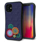 iPhone12 mini スマホケース 「SEA Grip」 グリップケース Sライン 【KM934 エスニックフラワー デニム】 UV印刷