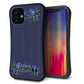 iPhone12 mini スマホケース 「SEA Grip」 グリップケース Sライン 【KM944 花刺繍風 ブルーフラワー オフホワイト 】 UV印刷