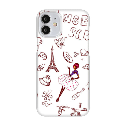 iPhone12 mini 高画質仕上げ 背面印刷 ハードケース LOVE フランス