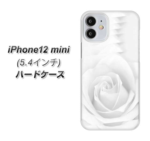 iPhone12 mini 高画質仕上げ 背面印刷 ハードケース【402 ホワイトＲｏｓｅ】