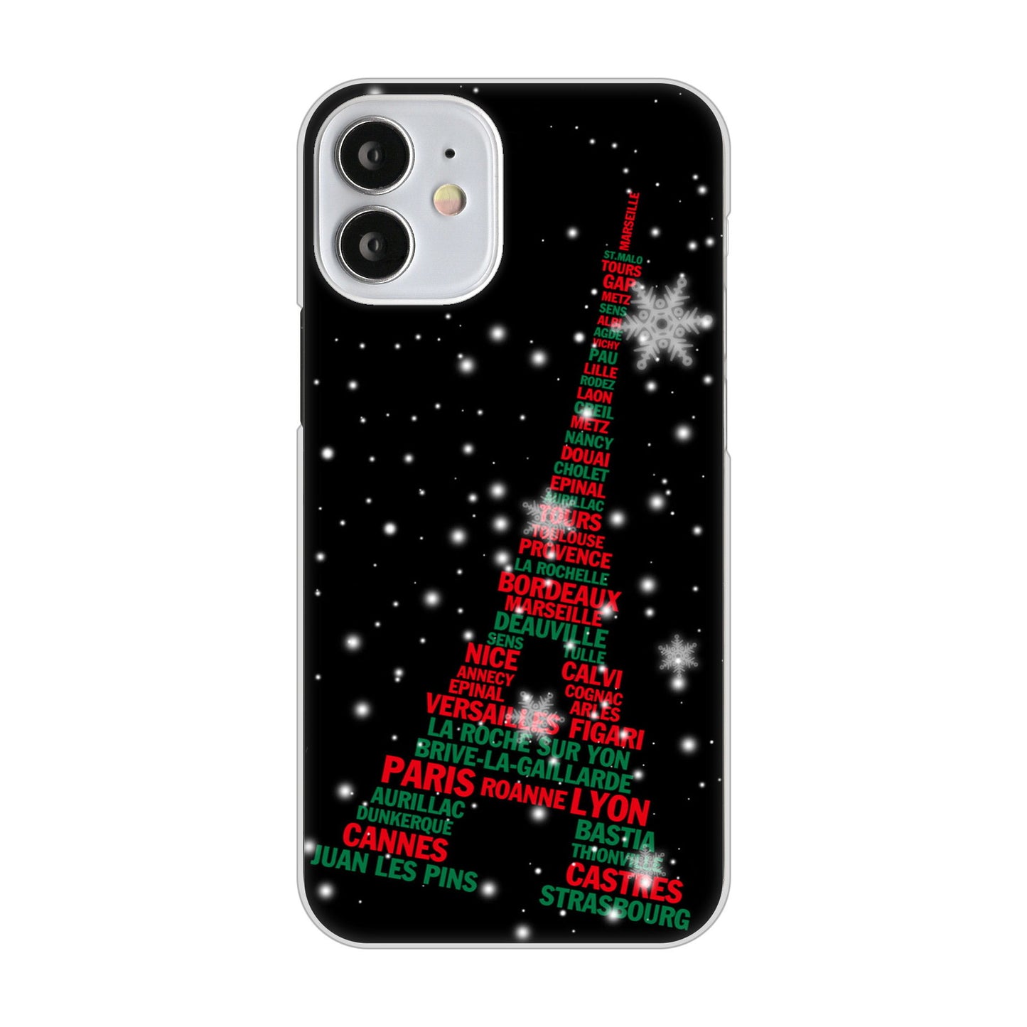 iPhone12 mini 高画質仕上げ 背面印刷 ハードケース エッフェル塔