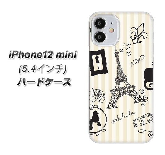 iPhone12 mini 高画質仕上げ 背面印刷 ハードケース【694 パリの絵】