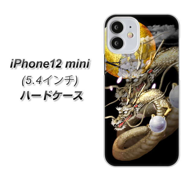 iPhone12 mini 高画質仕上げ 背面印刷 ハードケース【1003 月と龍】