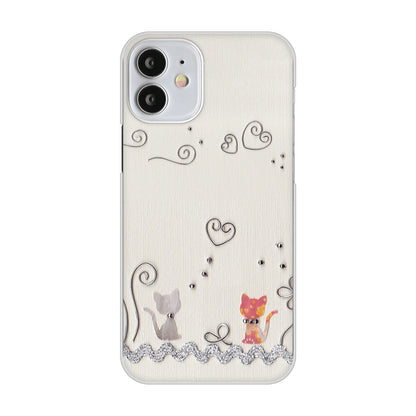 iPhone12 mini 高画質仕上げ 背面印刷 ハードケース クラフト写真ネコ