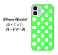 iPhone12 mini 高画質仕上げ 背面印刷 ハードケース【1356 シンプルビッグ白緑】